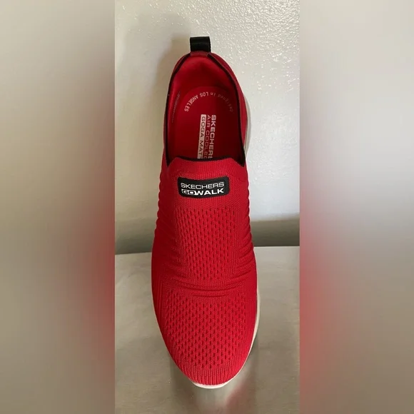 NWT-SKECHERS..MENS RED GO WALK HYPER PILLAR SNEAKERS - Picture 13 of 16